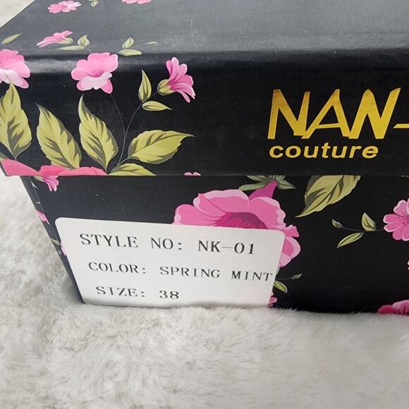 NEW Nan-Ku Couture Free People Cruise Studded Green Spring Mint High-Top Sneaker - Picture 10 of 12